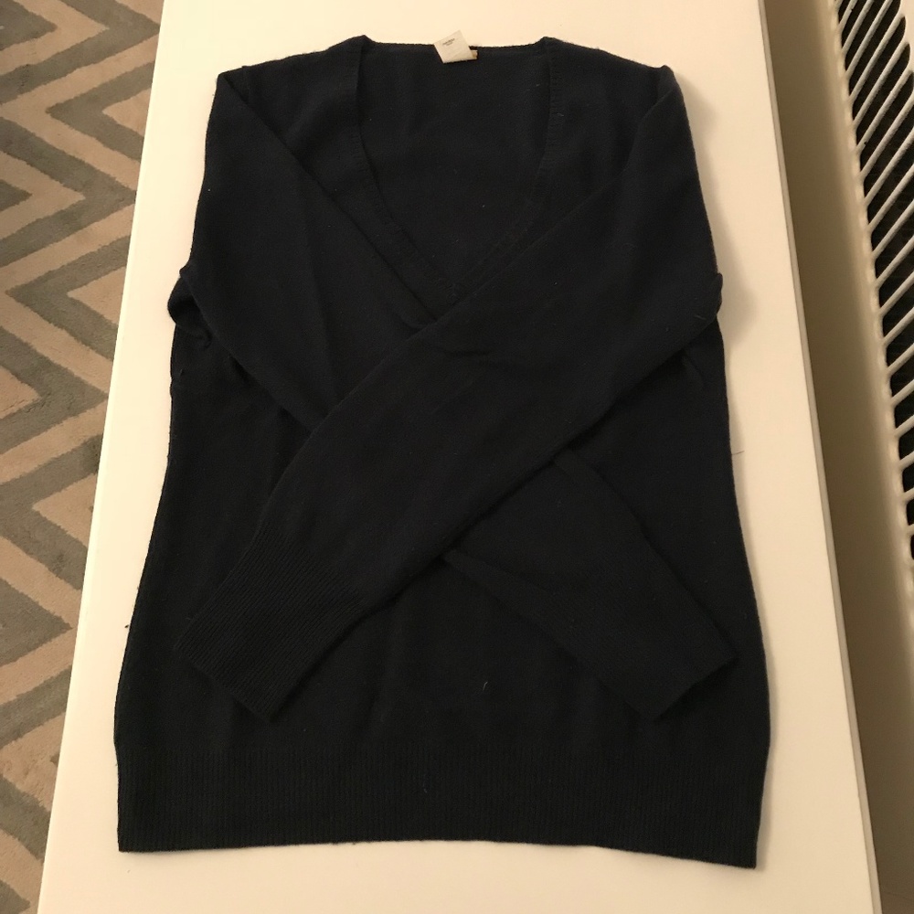 J. Crew Navy Cashmere Sweater